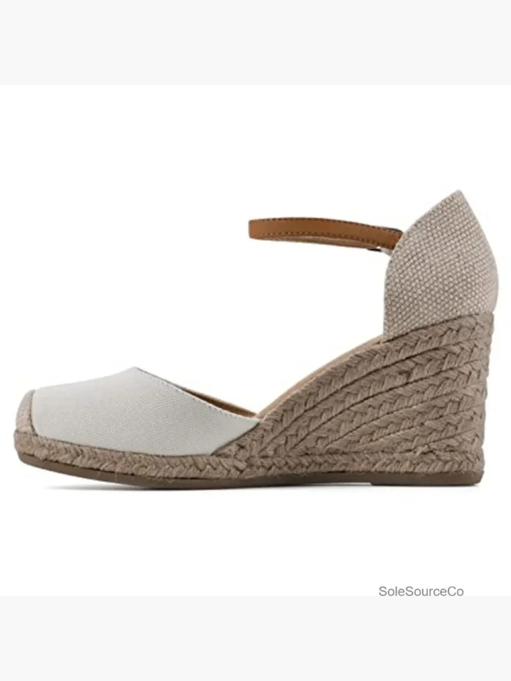 Women's Espadrille Wedge Sandal with Cushioned Insole, Adjustable Buckle